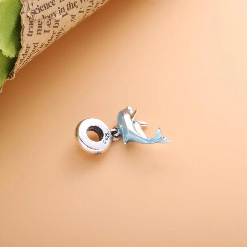 (image for) PANDORA Shimmering Dolphin Dangle Charm - 798947C01 - View 3