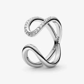 PANDORA Silver Wrapped Open Infinity Ring - 188882C02 PANDORA Silver Wrapped Open Infinity Ring - 188882C02