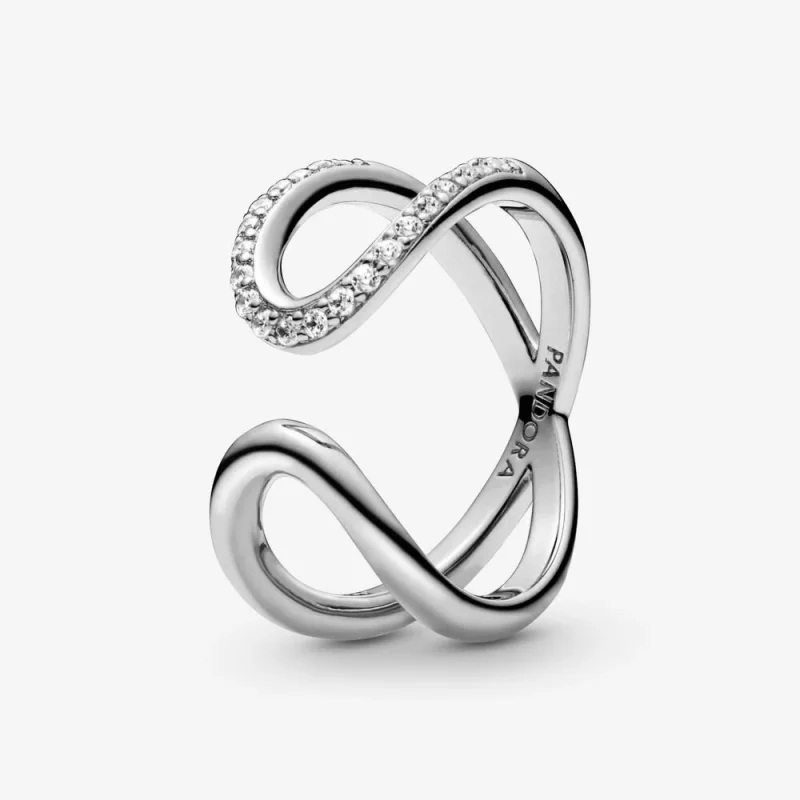 (image for) PANDORA Silver Wrapped Open Infinity Ring - 188882C02 - Product Image