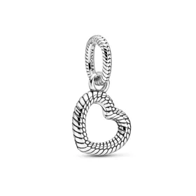 PANDORA Snake Chain Pattern Open Heart Pendant - 399094C00 PANDORA Snake Chain Pattern Open Heart Pendant - 399094C00