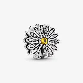 PANDORA Sparkling Daisy Flower Clip Charm - 798766C01 PANDORA Sparkling Daisy Flower Clip Charm - 798766C01