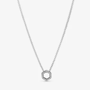 (image for) PANDORA Sparkling Honeycomb Hexagon Collier Necklace - 398787C01