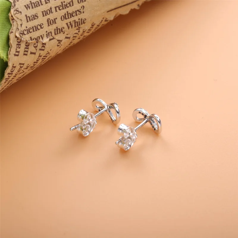 (image for) PANDORA Sparkling Infinity Stud Earrings - 298820C01 - View 4