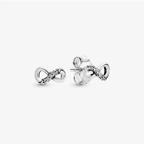 PANDORA Sparkling Infinity Stud Earrings - 298820C01