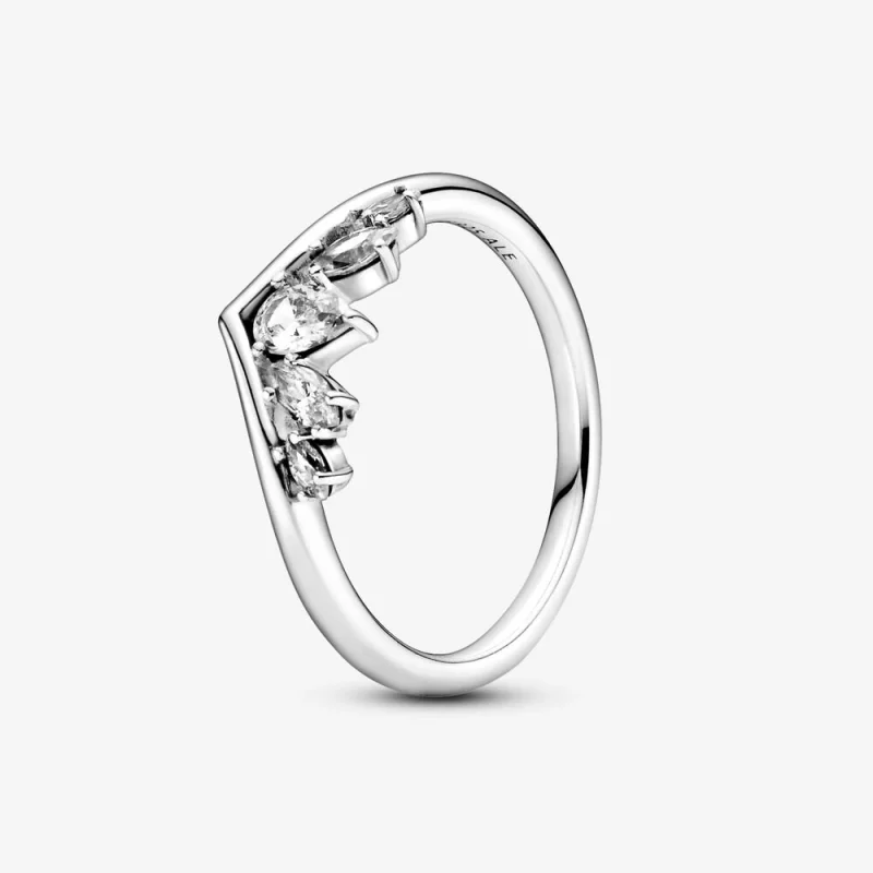 (image for) PANDORA Sparkling Pear & Marquise Wishbone Ring - 199109C01 - Product Image