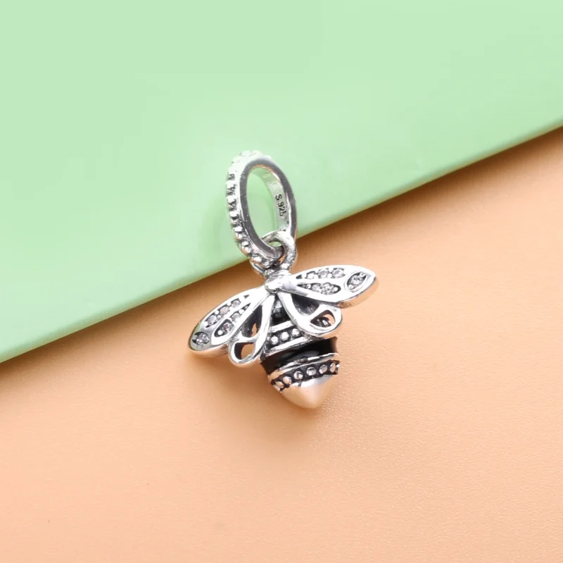 (image for) PANDORA Sparkling Queen Bee Pendant - 398840C01 - View 2