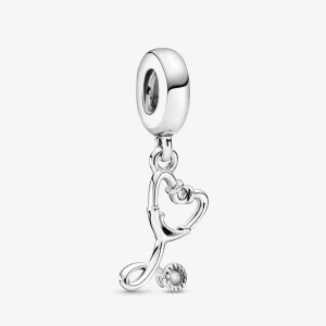 (image for) PANDORA Stethoscope Heart Dangle Charm - 799072C01