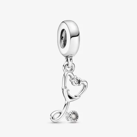 PANDORA Stethoscope Heart Dangle Charm - 799072C01 PANDORA Stethoscope Heart Dangle Charm - 799072C01