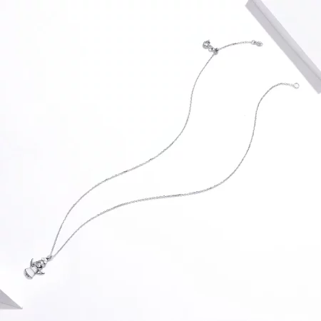 Pandora Style Angel In White Pendant Necklace - SCN425