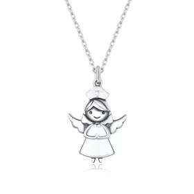 Pandora Style Angel In White Pendant Necklace - SCN425 Pandora Style Angel In White Pendant Necklace - SCN425
