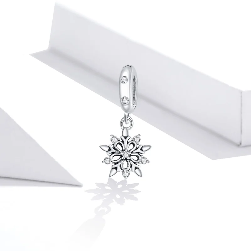 (image for) Pandora Style Crystal Snowflake Dangle - SCC1649 - View 2