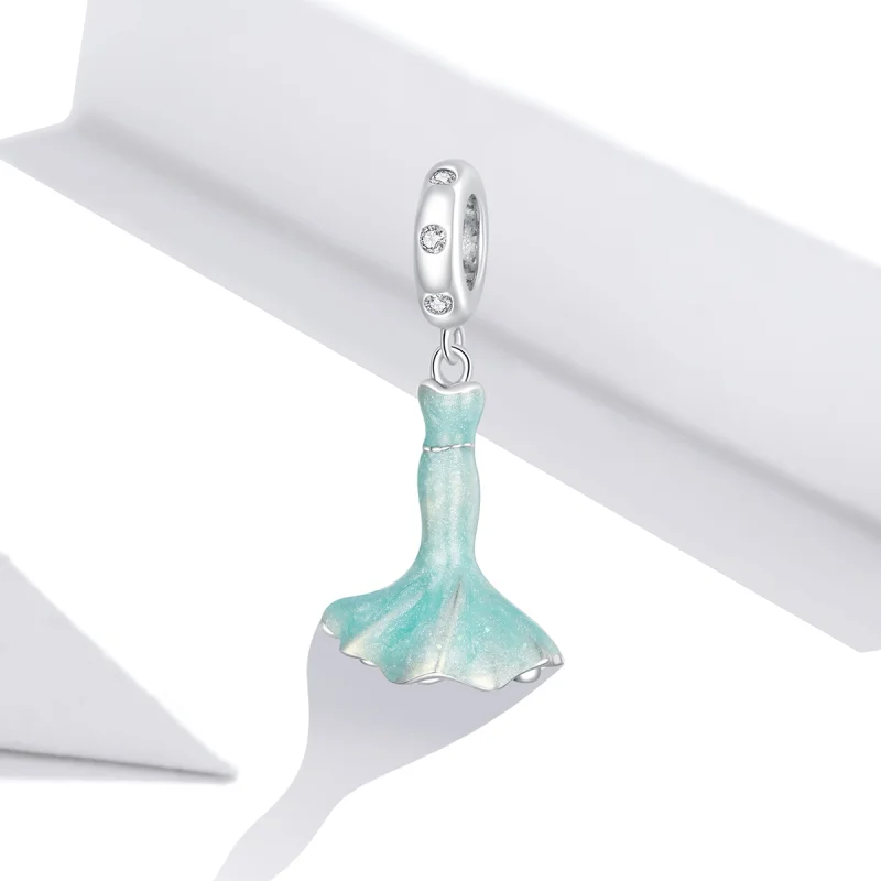 (image for) Pandora Style Fishtail Skirt Charm - SCC1647 - View 2