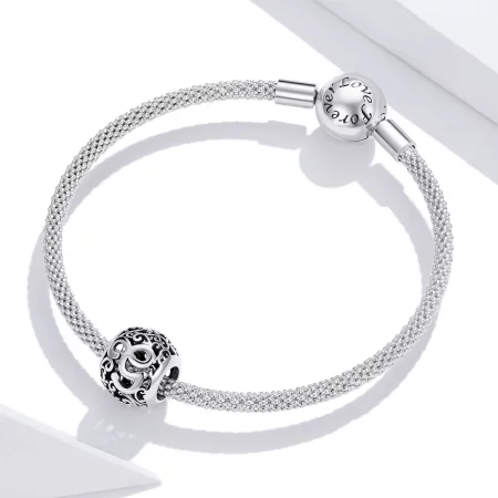 Pandora Style Openwork Flower Letter G Charm - SCC1444-G