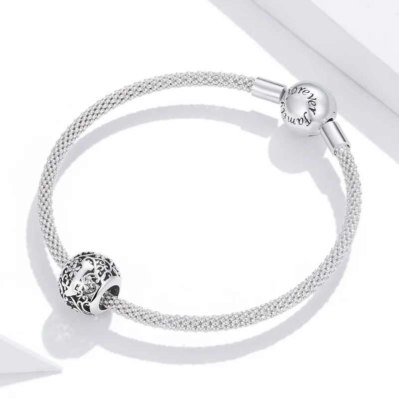 (image for) Pandora Style Openwork Flower Letter I Charm - SCC1444-I - View 3
