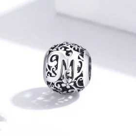 Pandora Style Openwork Flower Letter M Charm - SCC1444-M Pandora Style Openwork Flower Letter M Charm - SCC1444-M