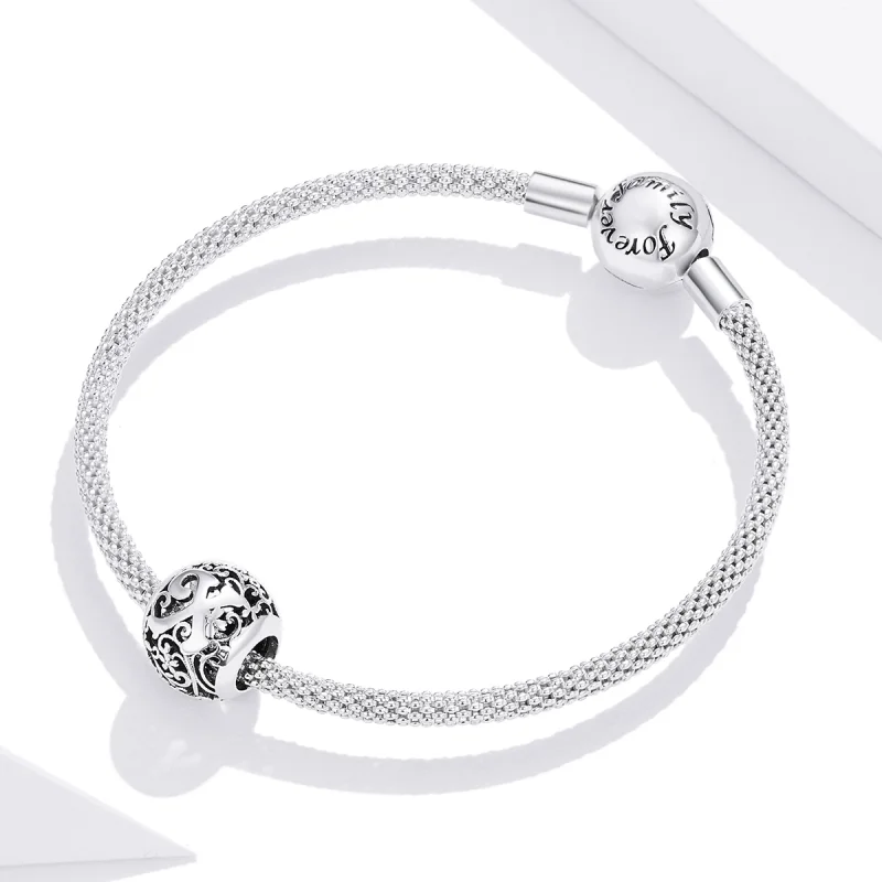 (image for) Pandora Style Openwork Flower Letter X Charm - SCC1444-X - View 3