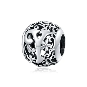 Pandora Style Openwork Flower Letter Y Charm - SCC1444-Y (image for) Pandora Style Openwork Flower Letter Y Charm - SCC1444-Y