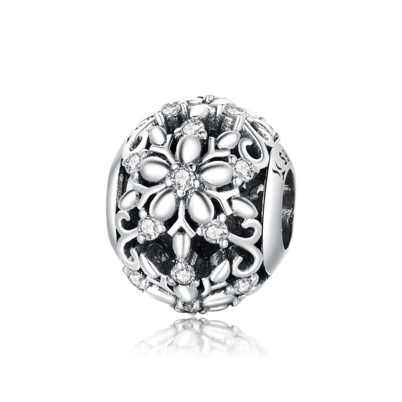 (image for) Pandora Style Openwork Snowflakes Charm - SCC1651 - Product Image