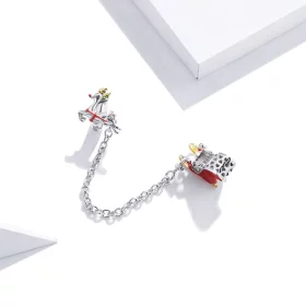 Pandora Style Santa's Sleigh Safety Chain - SCC1667 Pandora Style Santa's Sleigh Safety Chain - SCC1667