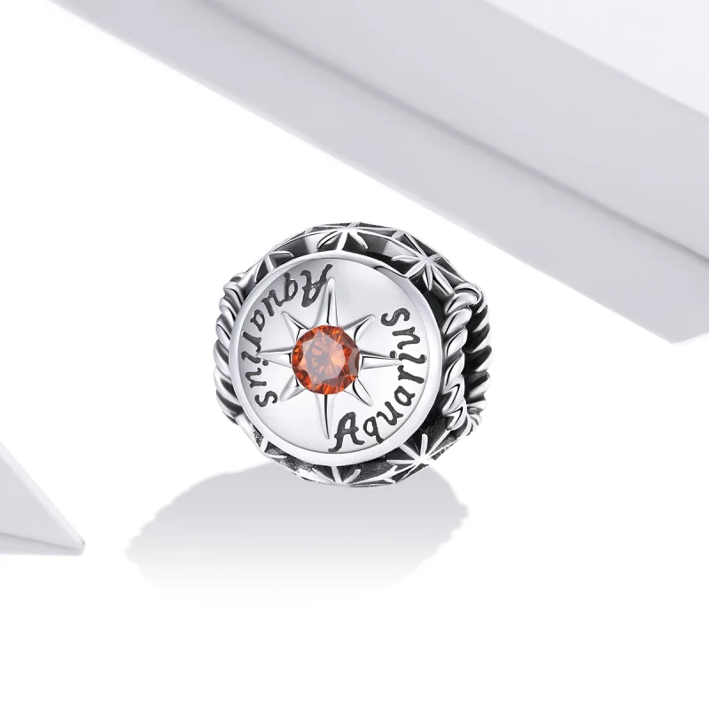 (image for) Pandora Style Shining Aquarius Charm - SCC1725-11 - View 2