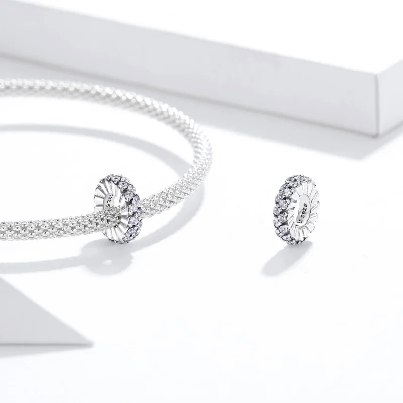 (image for) Pandora Style Shining Winter Spacer - SCC1648 - View 4