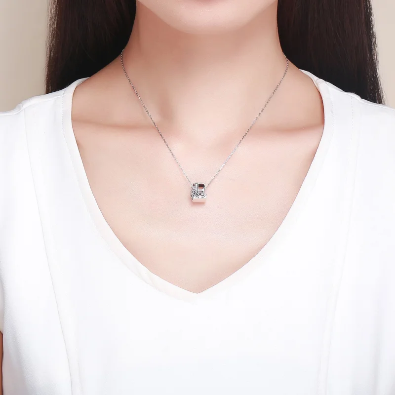 (image for) Pandora Style Sparkling Pavé Flower Letter E Charm - BSC030-E - View 5