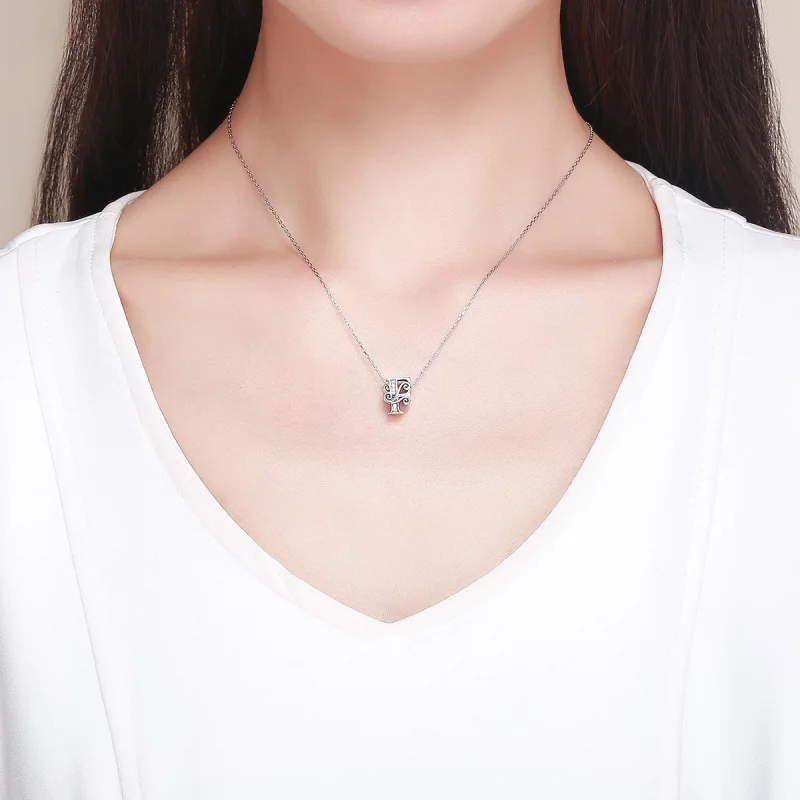 (image for) Pandora Style Sparkling Pavé Flower Letter F Charm - BSC030-F - View 5