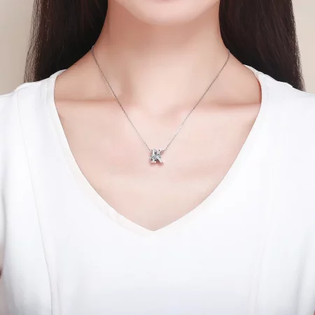 Pandora Style Sparkling Pavé Flower Letter K Charm - BSC030-K