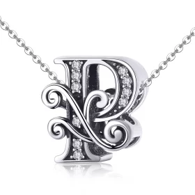 Pandora Style Sparkling Pavé Flower Letter P Charm - BSC030-P Pandora Style Sparkling Pavé Flower Letter P Charm - BSC030-P