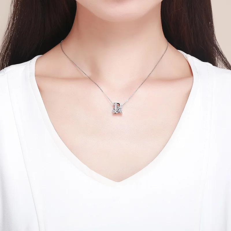 (image for) Pandora Style Sparkling Pavé Flower Letter R Charm - BSC030-R - View 5