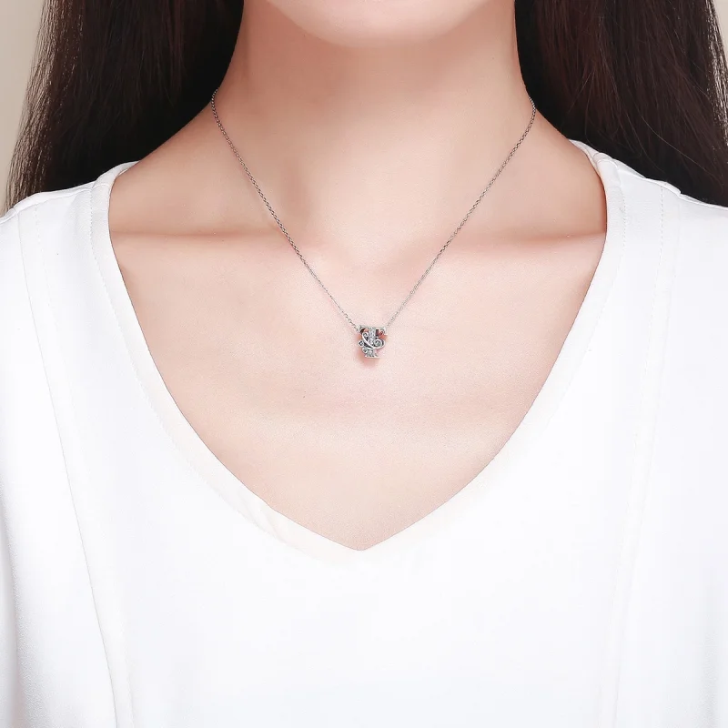 (image for) Pandora Style Sparkling Pavé Flower Letter T Charm - BSC030-T - View 5