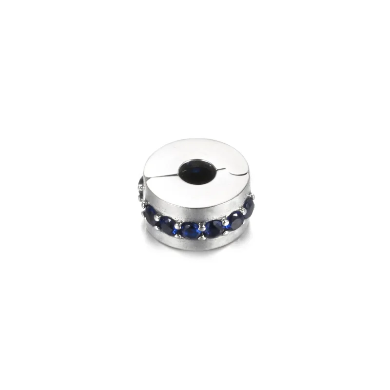 (image for) PANDORA Blue Sparkle Clip - 791972C01 - View 3