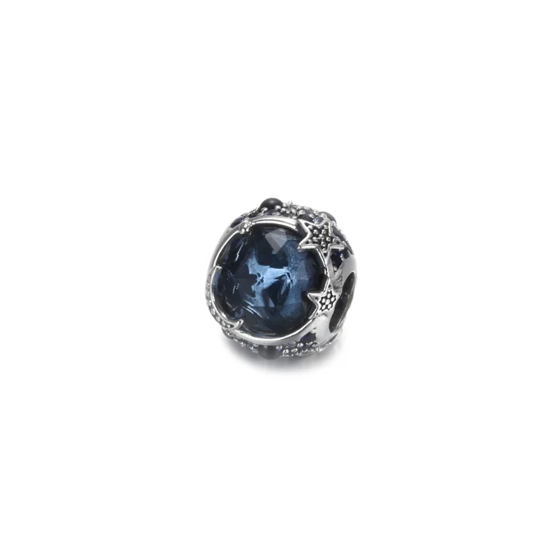(image for) PANDORA Celestial Blue Sparkling Stars Charm - 799209C01 - View 2