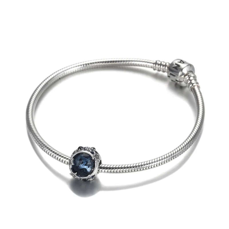 (image for) PANDORA Celestial Blue Sparkling Stars Charm - 799209C01 - View 5