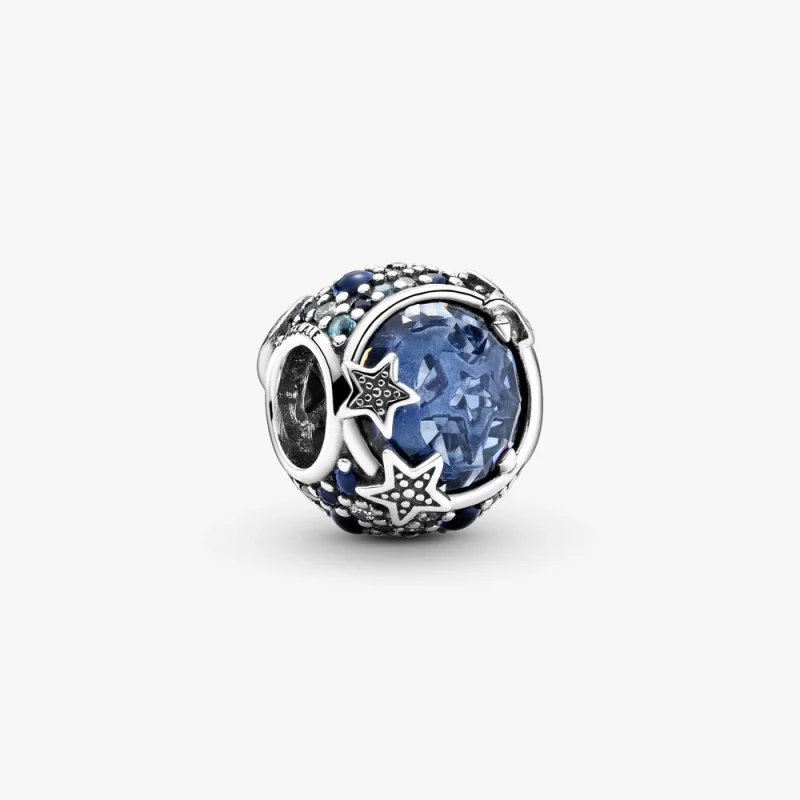 (image for) PANDORA Celestial Blue Sparkling Stars Charm - 799209C01 - Product Image