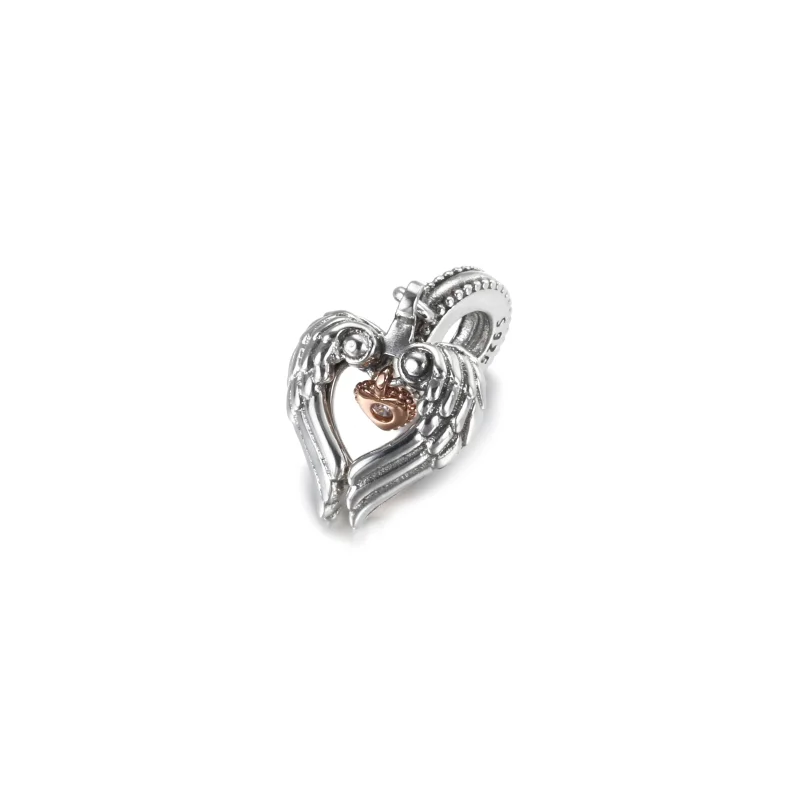 (image for) Pandora Club 2021 Angel Wings & Heart Dangle Charm - 789296C01 - View 4