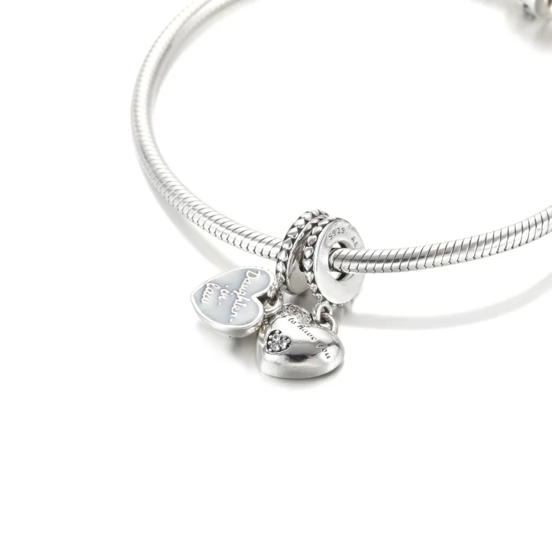 (image for) PANDORA Daughter- & Mother in Law Split Dangle Charm - 799321C01 - View 5