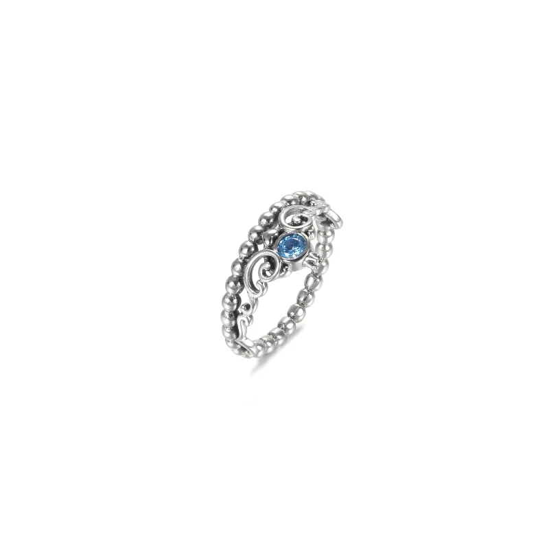(image for) PANDORA Disney Cinderella Blue Tiara Ring - 199191C01 - View 2