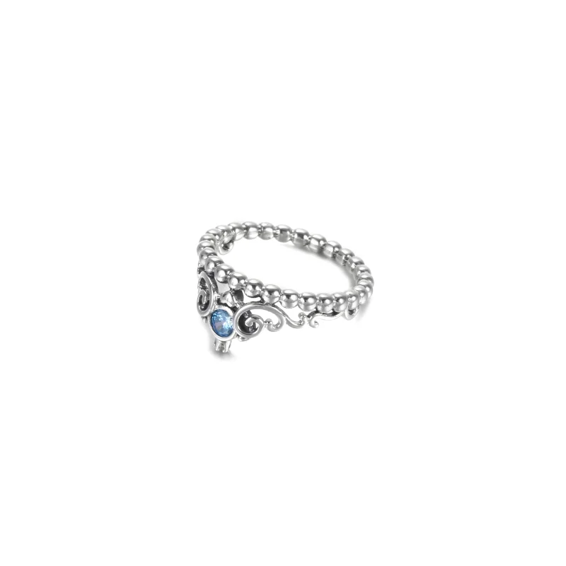 (image for) PANDORA Disney Cinderella Blue Tiara Ring - 199191C01 - View 5