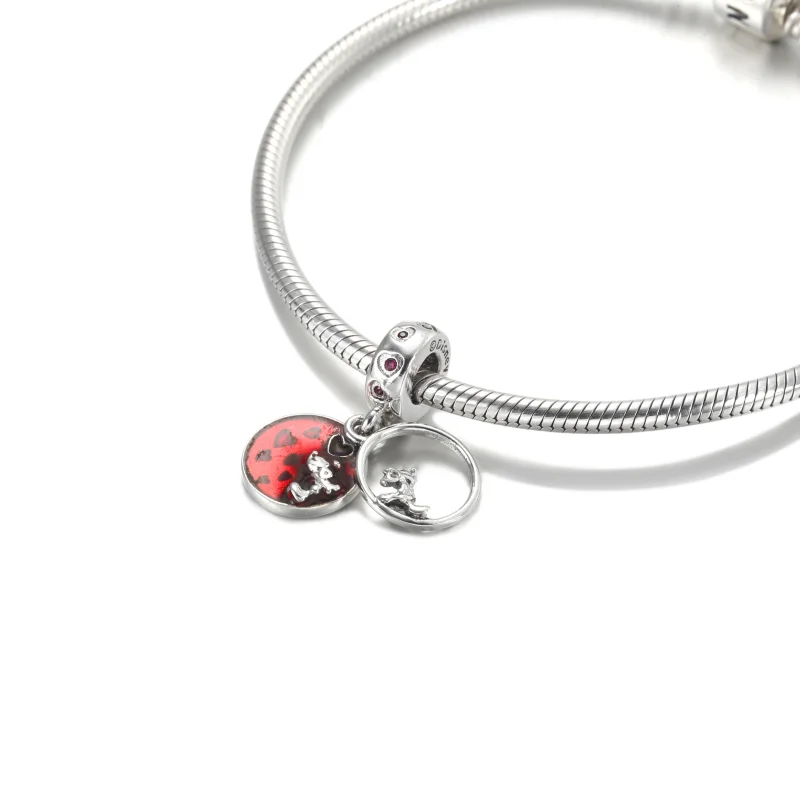 (image for) PANDORA Disney Mickey Mouse & Minnie Mouse Love and Kisses Dangle Charm - 799298 - View 5