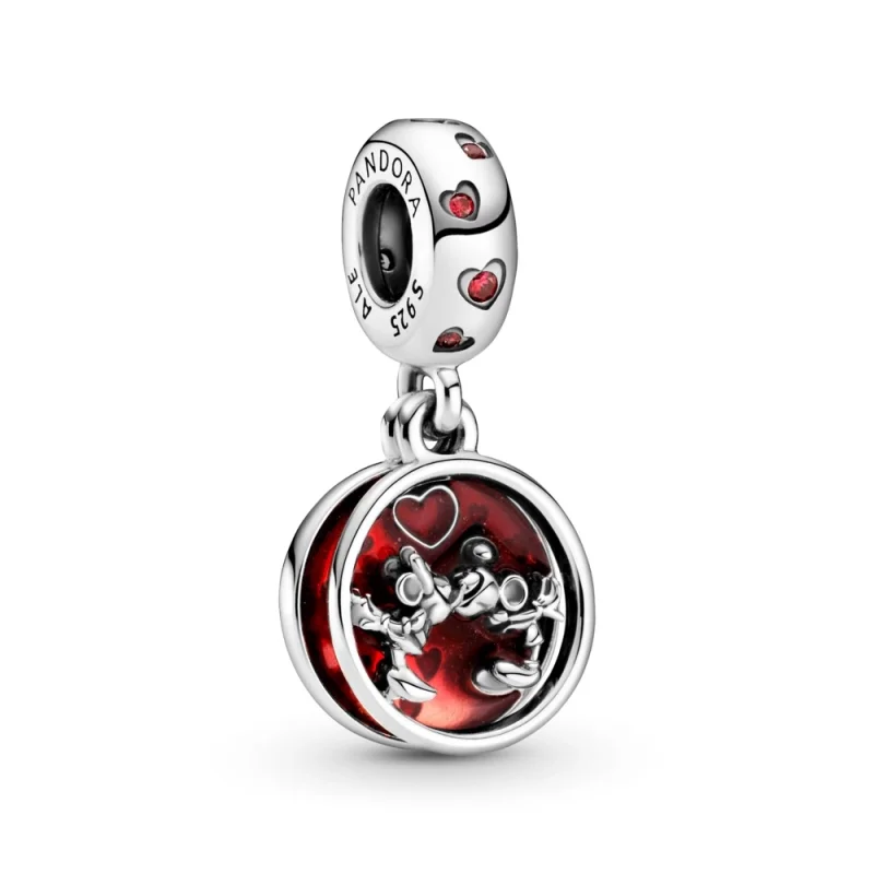 (image for) PANDORA Disney Mickey Mouse & Minnie Mouse Love and Kisses Dangle Charm - 799298C01 - Product Image