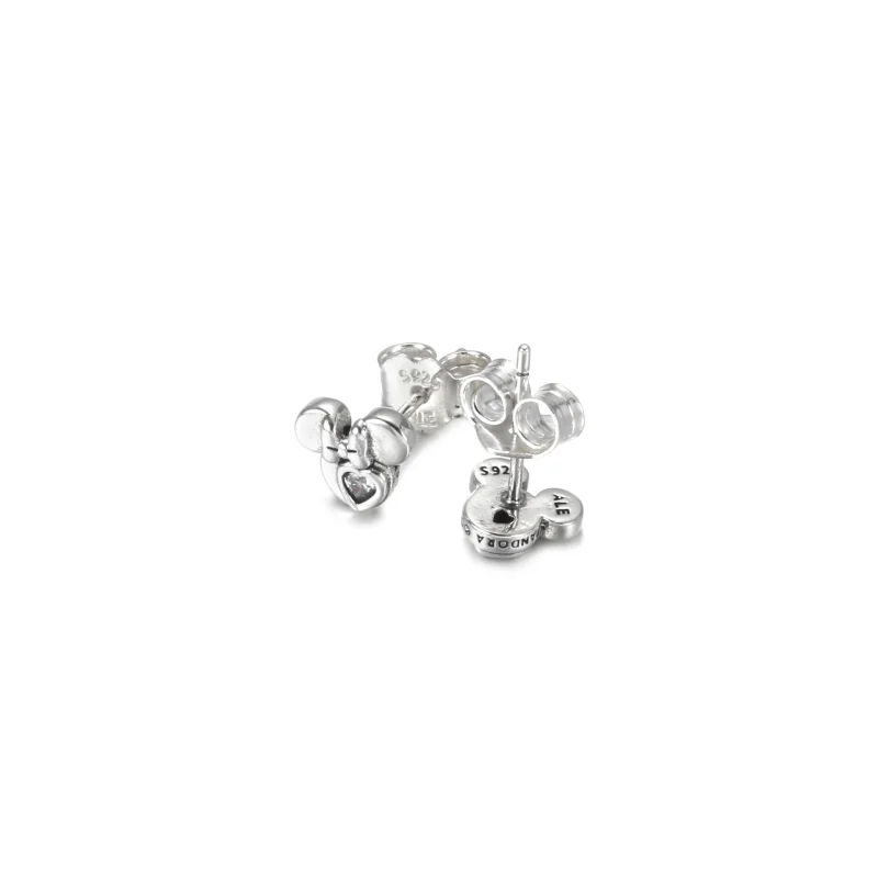 (image for) PANDORA Disney Mickey Mouse & Minnie Mouse Silhouette Stud Earrings - 299258C01 - View 4