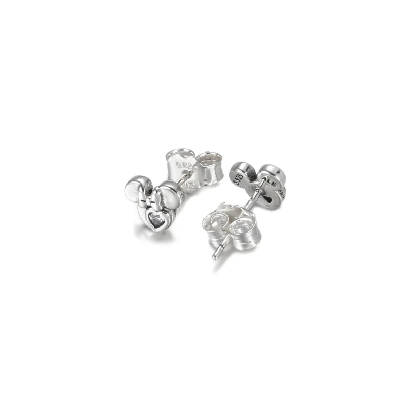 (image for) PANDORA Disney Mickey Mouse & Minnie Mouse Silhouette Stud Earrings - 299258C01 - View 5