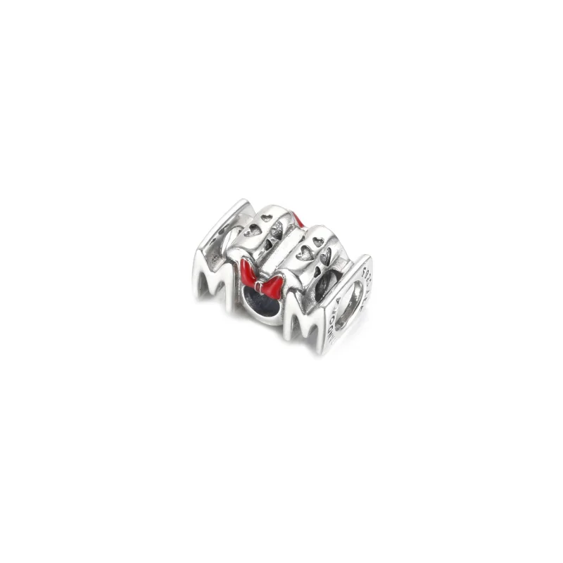 (image for) PANDORA Disney Minnie Mouse Bow & Mum Charm - 799363C01 - View 2