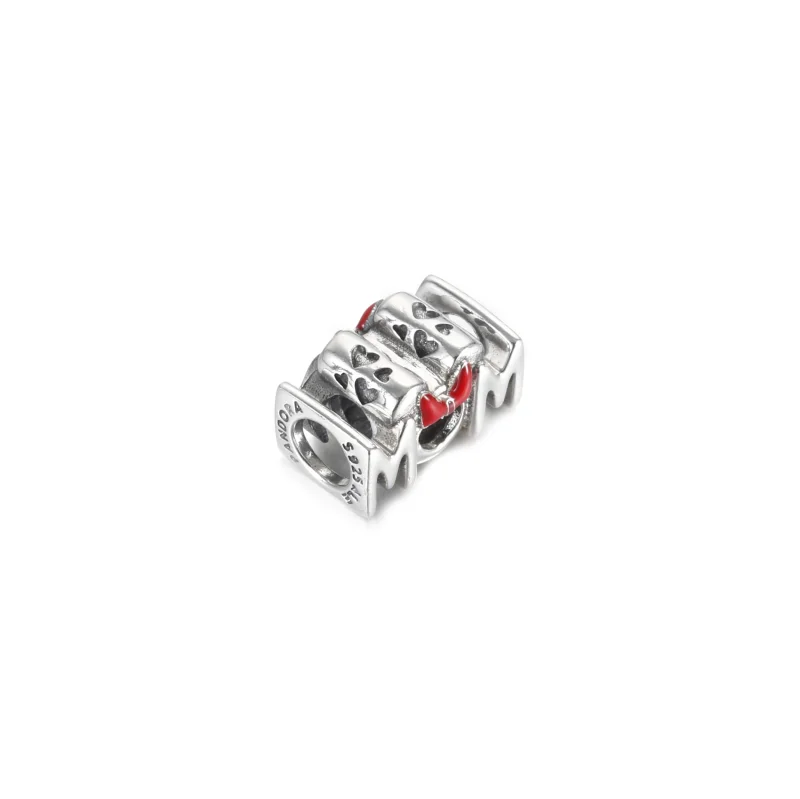 (image for) PANDORA Disney Minnie Mouse Bow & Mum Charm - 799363C01 - View 3
