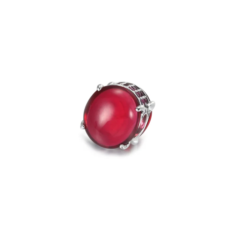 (image for) PANDORA Fuchsia Rose Oval Cabochon Charm - 799309C01 - View 2