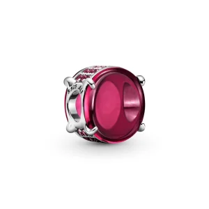 (image for) PANDORA Fuchsia Rose Oval Cabochon Charm - 799309C01