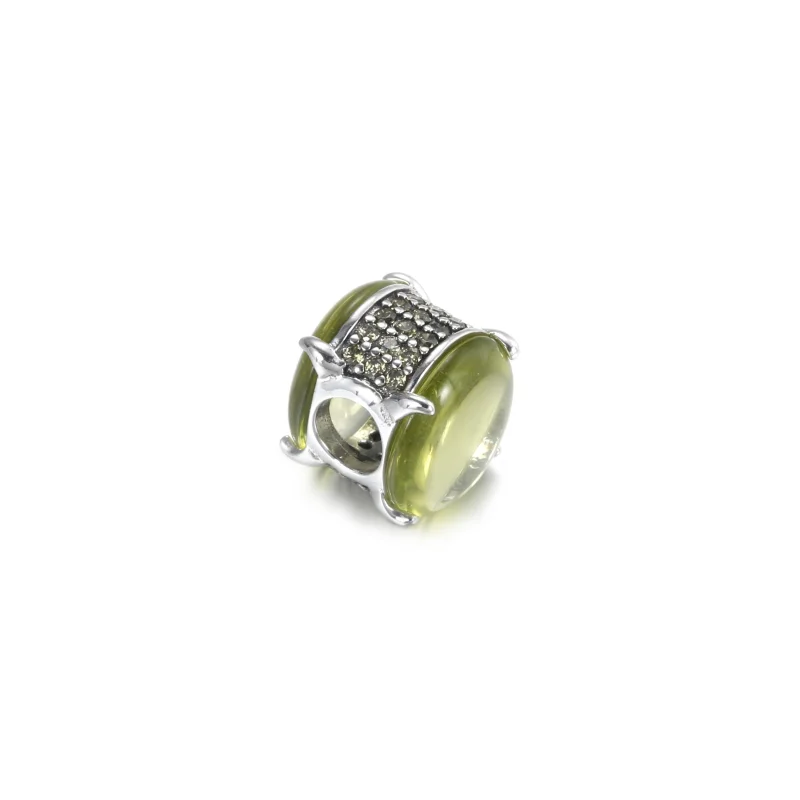 (image for) PANDORA Green Oval Cabochon Charm - 799309C02 - View 3