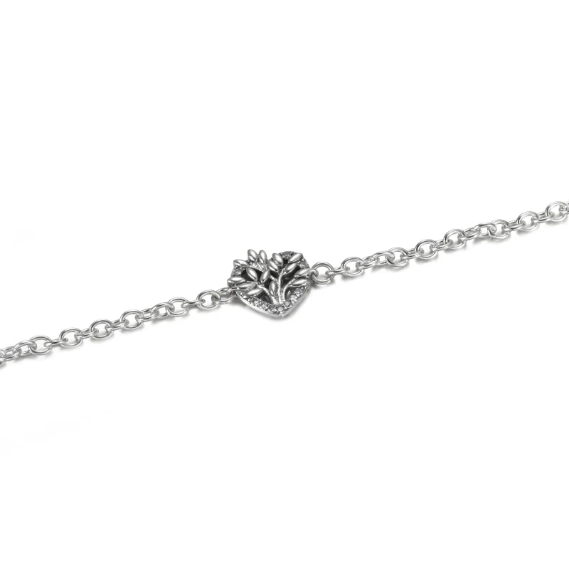 (image for) PANDORA Heart Family Tree Chain Bracelet - 599292C01 - View 2