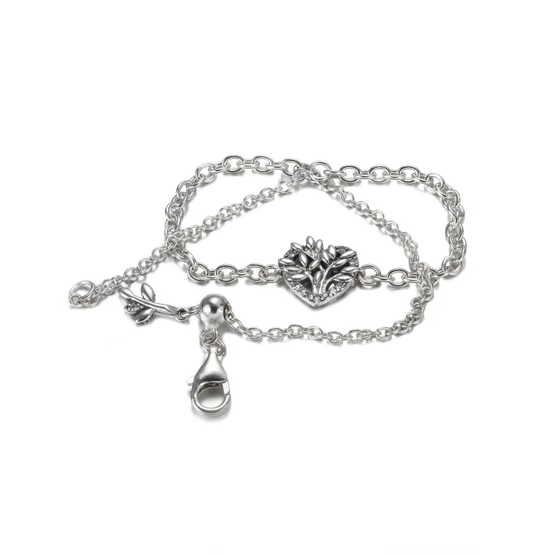 (image for) PANDORA Heart Family Tree Chain Bracelet - 599292C01 - View 4